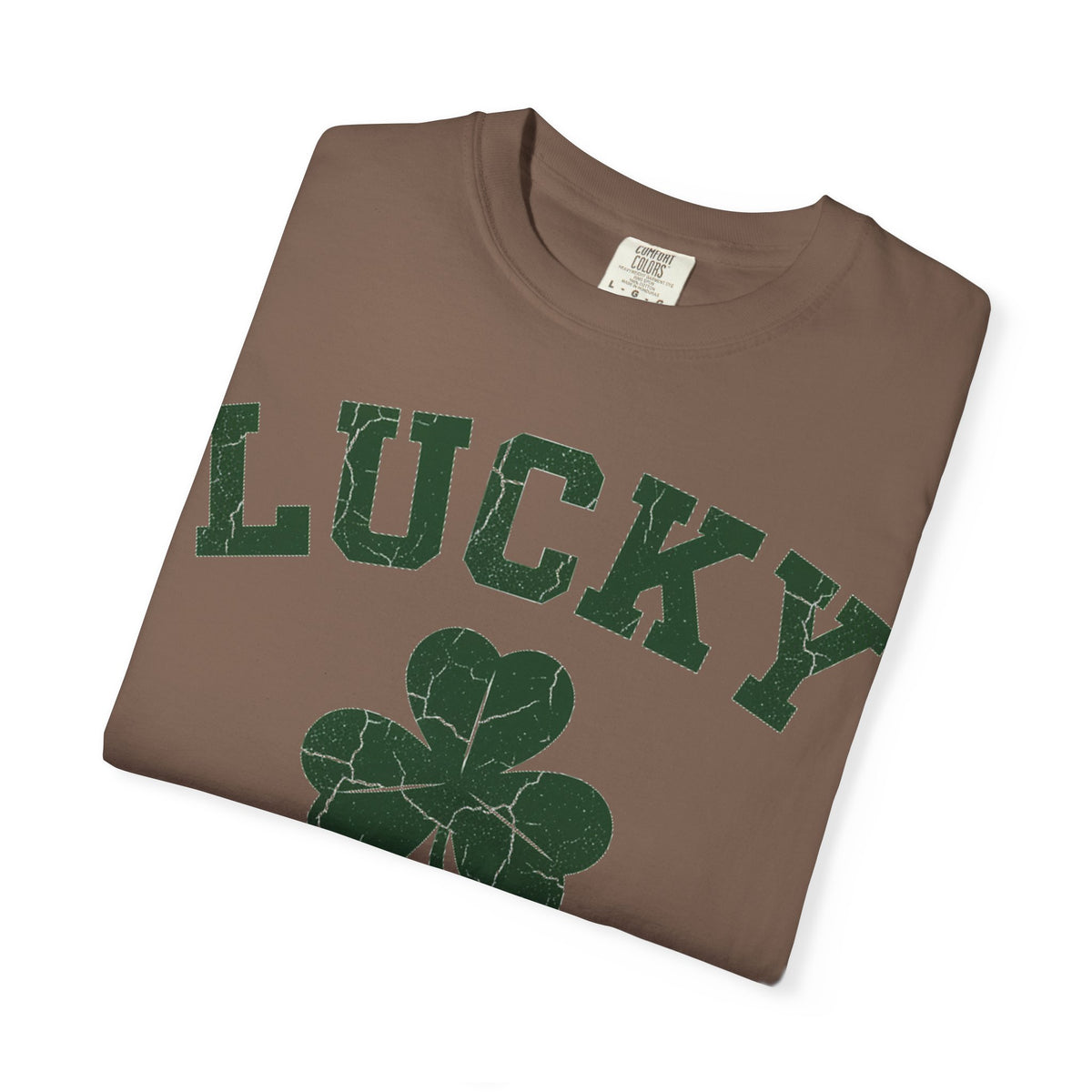 Lucky Big Shamrock Shirt, Bold Varsity Clover Tee, St Patricks Day Shirt, Irish Gift