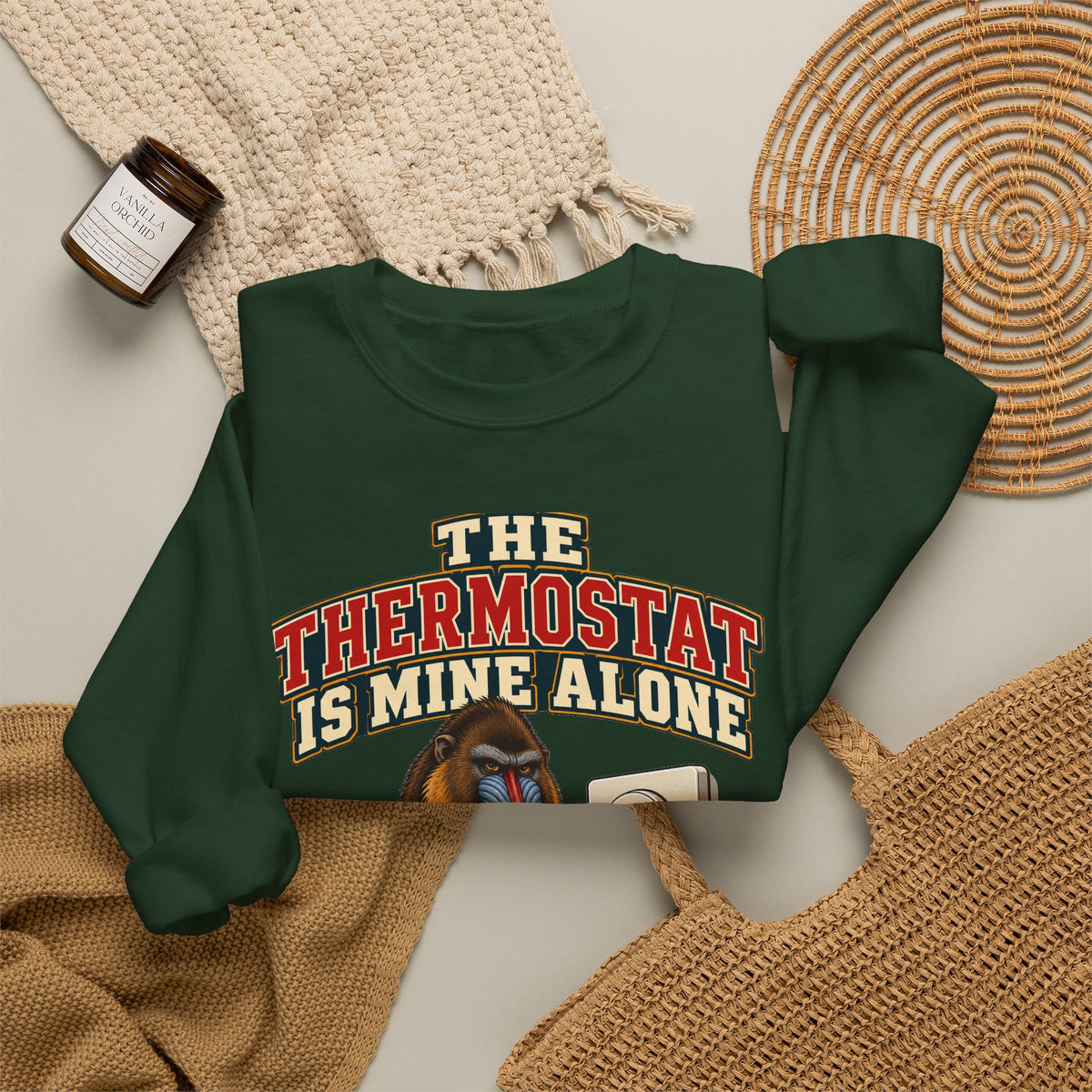 Funny Retirement Sweatshirt The Thermostat Is Mine Alone Retired Dad Gift Comfort Colors Tee
