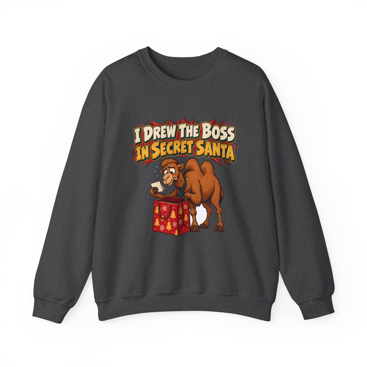 Funny Secret Santa Sweatshirt I Drew The Boss In Secret Santa Shirt, Funny Holiday Gift Tee, Christmas Gift Idea