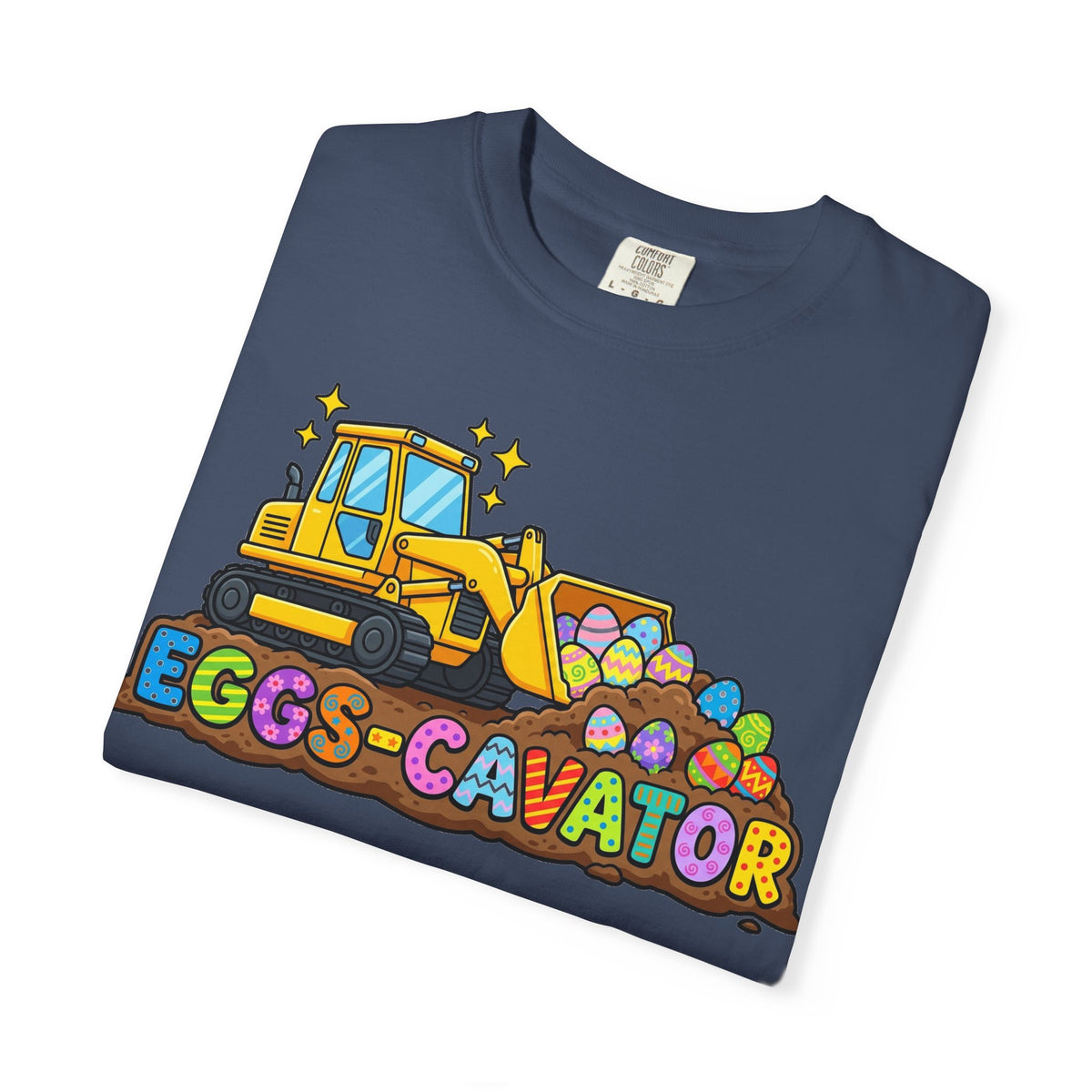 Eggs-Cavator Shirt, Funny Easter Digger Tee, Construction Easter Egg Shirt, Toddler Boy Easter Gift