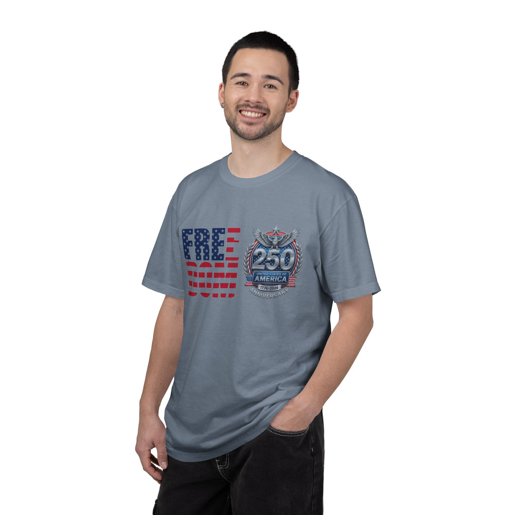 Freedom 250 Stacked Shirt, America Semiquincentennial Crest Tee, Patriotic 1776-2026 Shirt, July 4th Gift