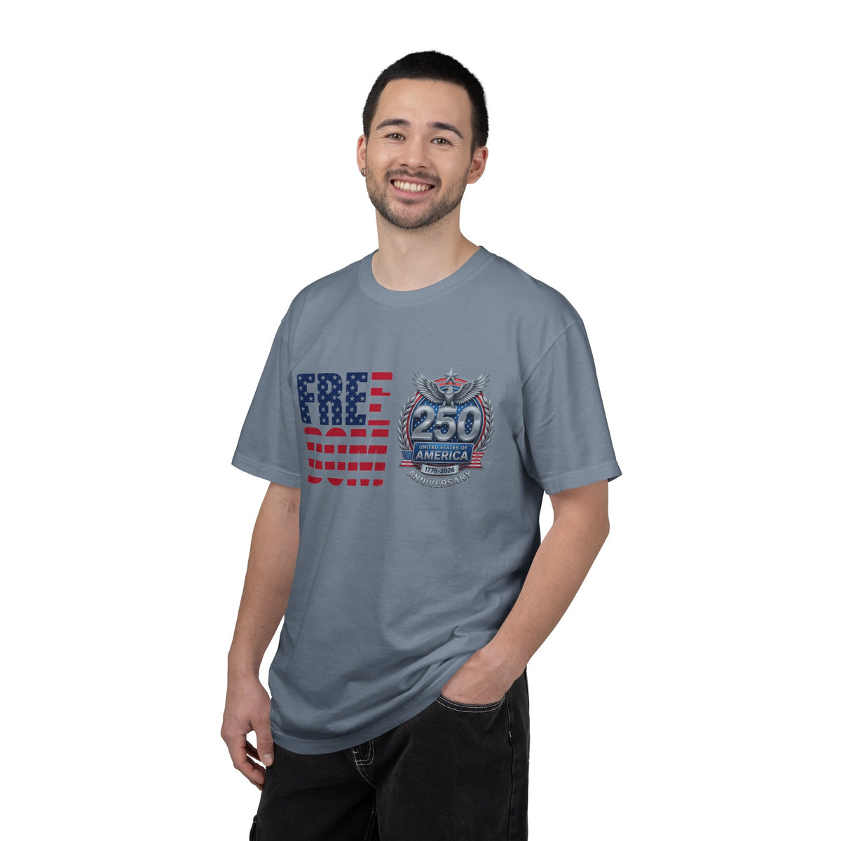 Freedom 250 Stacked Shirt, America Semiquincentennial Crest Tee, Patriotic 1776-2026 Shirt, July 4th Gift