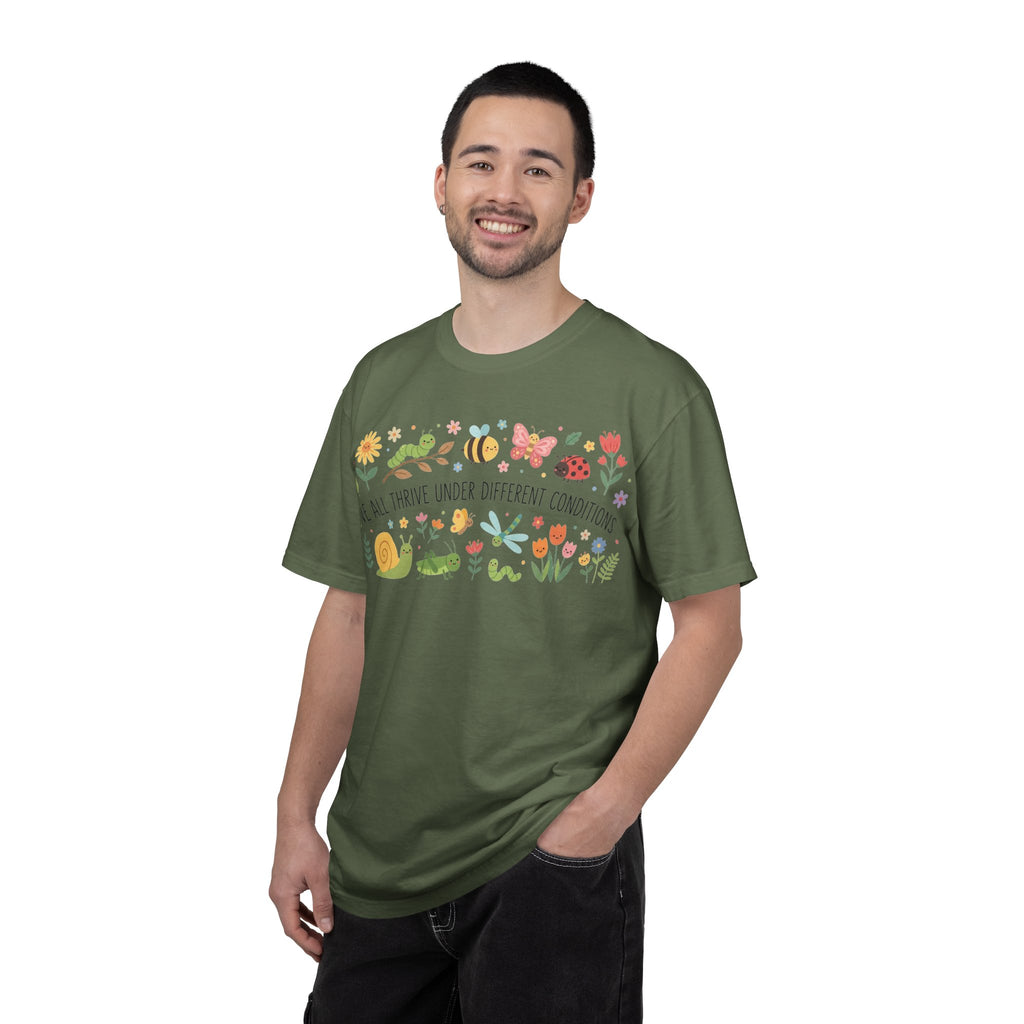 We All Thrive Under Different Conditions Shirt, Neurodiversity Garden Tee, Inclusion Teacher Shirt, SPED Gift