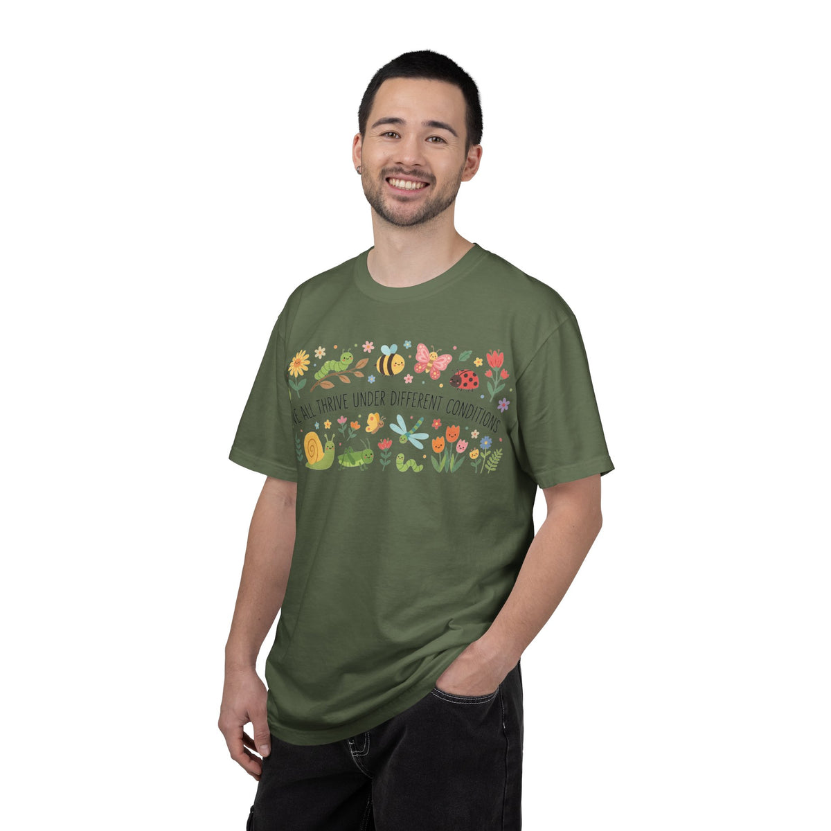 We All Thrive Under Different Conditions Shirt, Neurodiversity Garden Tee, Inclusion Teacher Shirt, SPED Gift