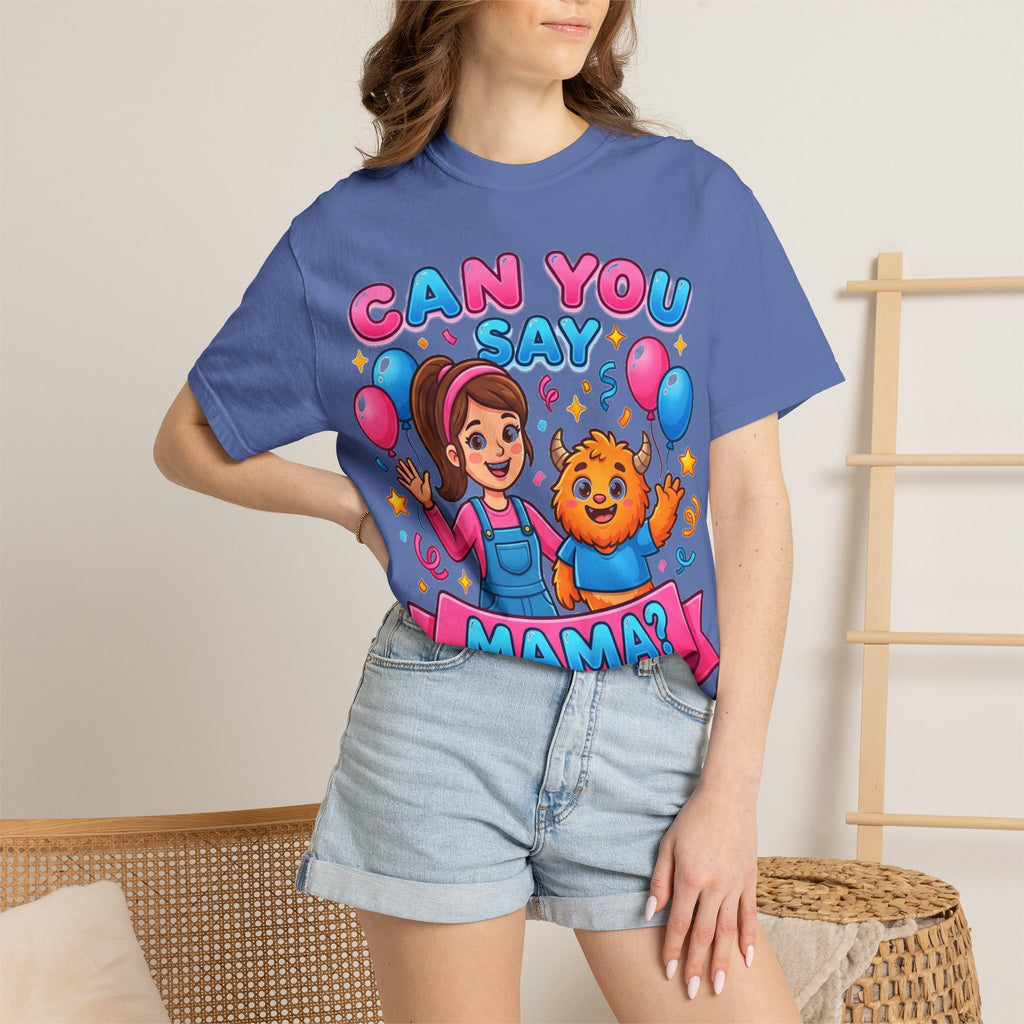 Can You Say Mama Shirt, Funny First Word Tee, Cute Monster Birthday Shirt, New Mom Gift