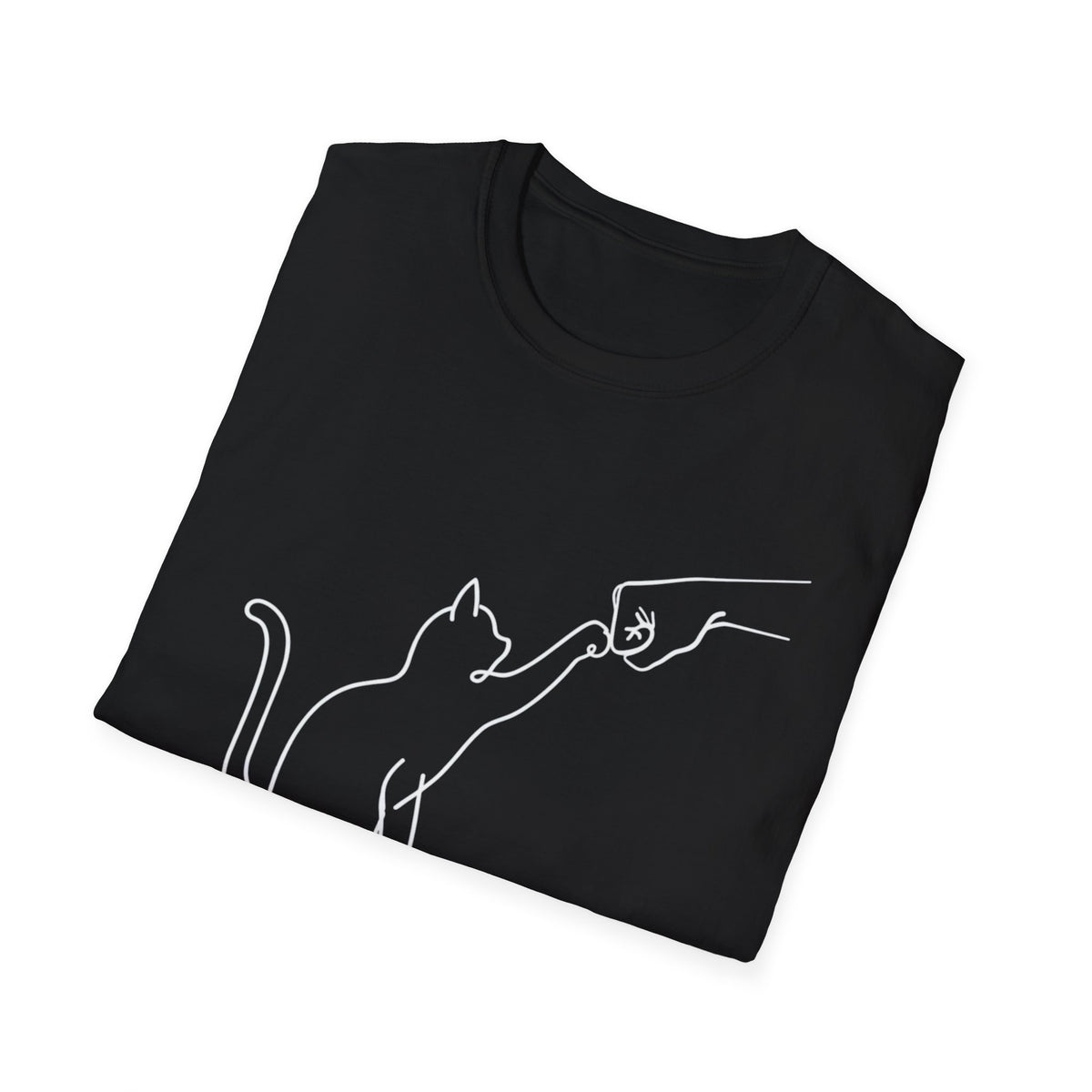 Cat Playing Shirt, Minimal Line Art Cat Tee, Cat Lover Gift