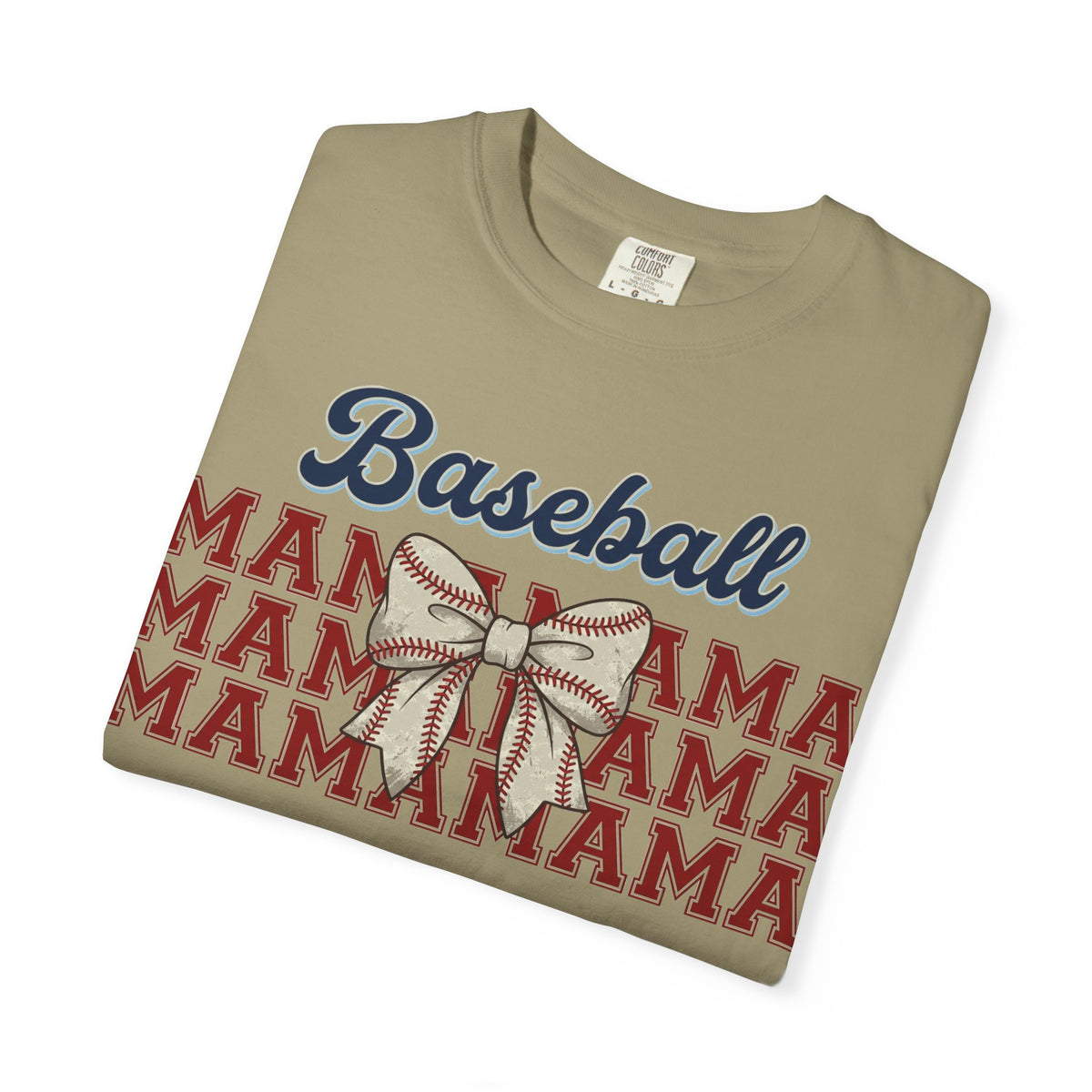 Baseball Mama Shirt, Stacked Varsity Mama Tee, Baseball Bow Mom Shirt, Game Day Baseball Mom Gift