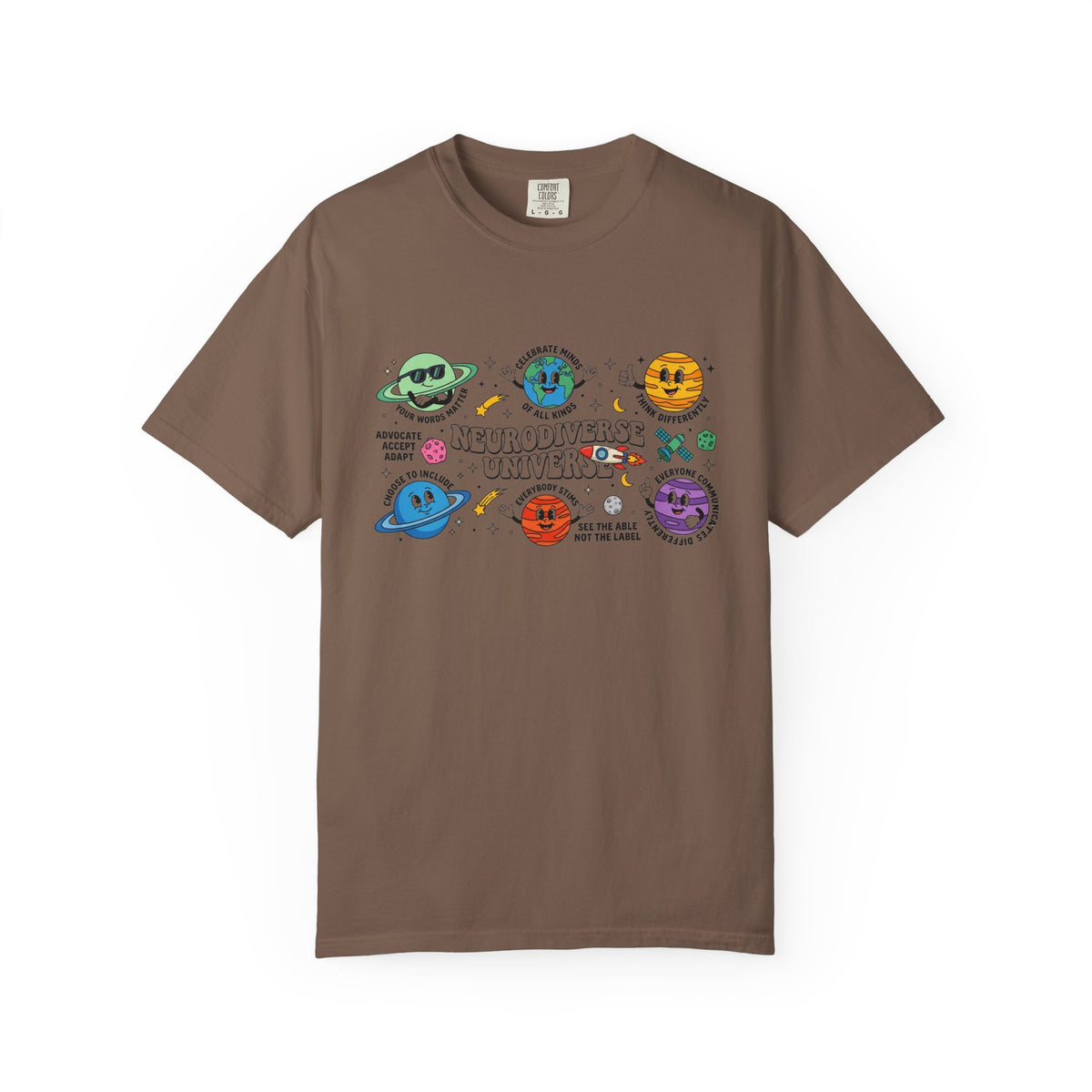 Neurodiverse Universe Wide Shirt, Autism Acceptance Planets Tee, Inclusion Teacher Shirt, SPED Gift