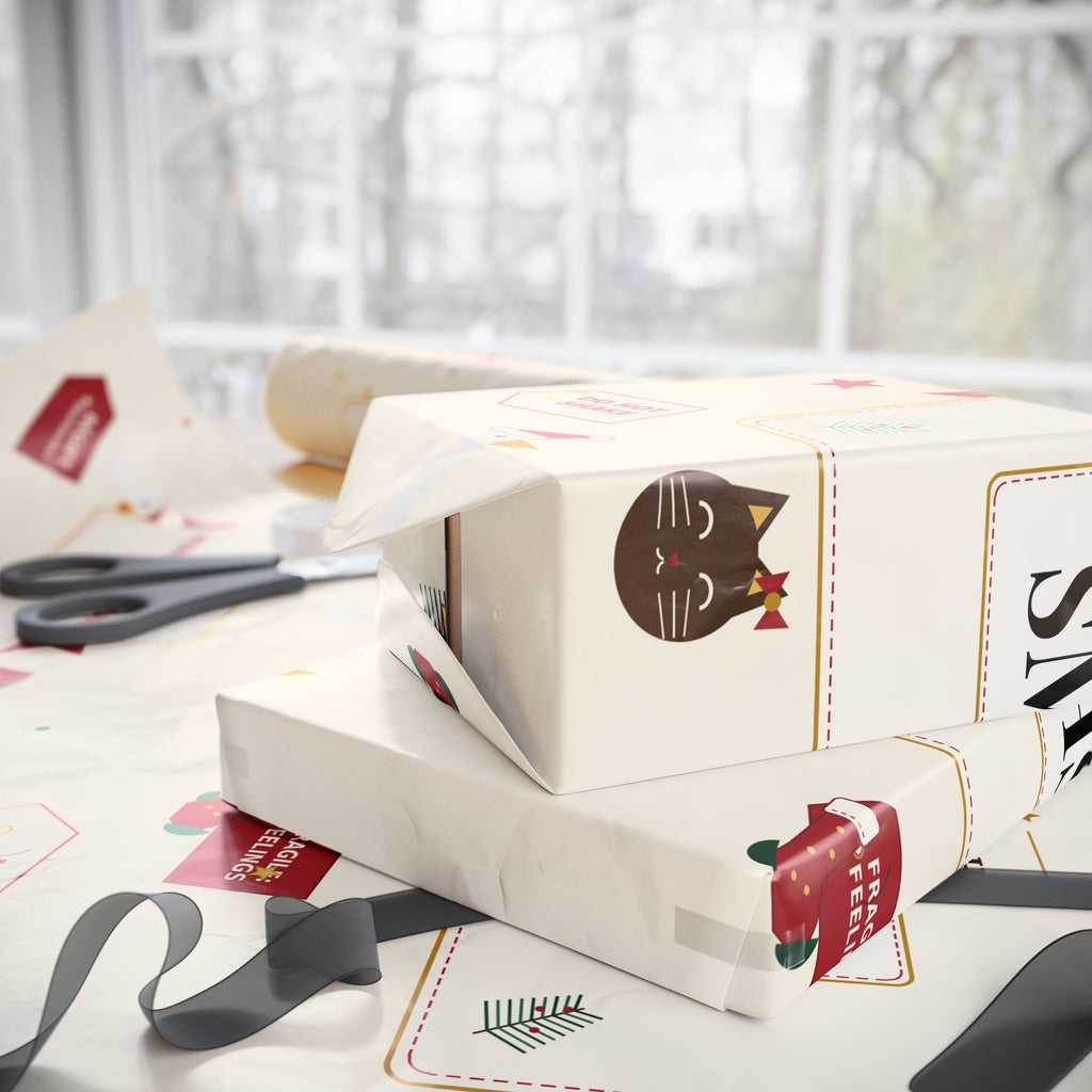 Personalized Christmas Wrapping Paper — Merry Christmas From The Family Name, Custom Holiday Gift Wrap 2026
