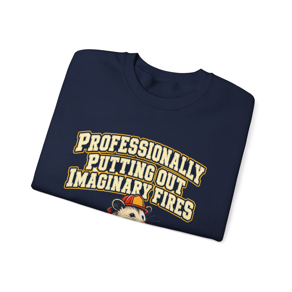 Professionally Putting Out Imaginary Fires Sweatshirt | funny coworker gift