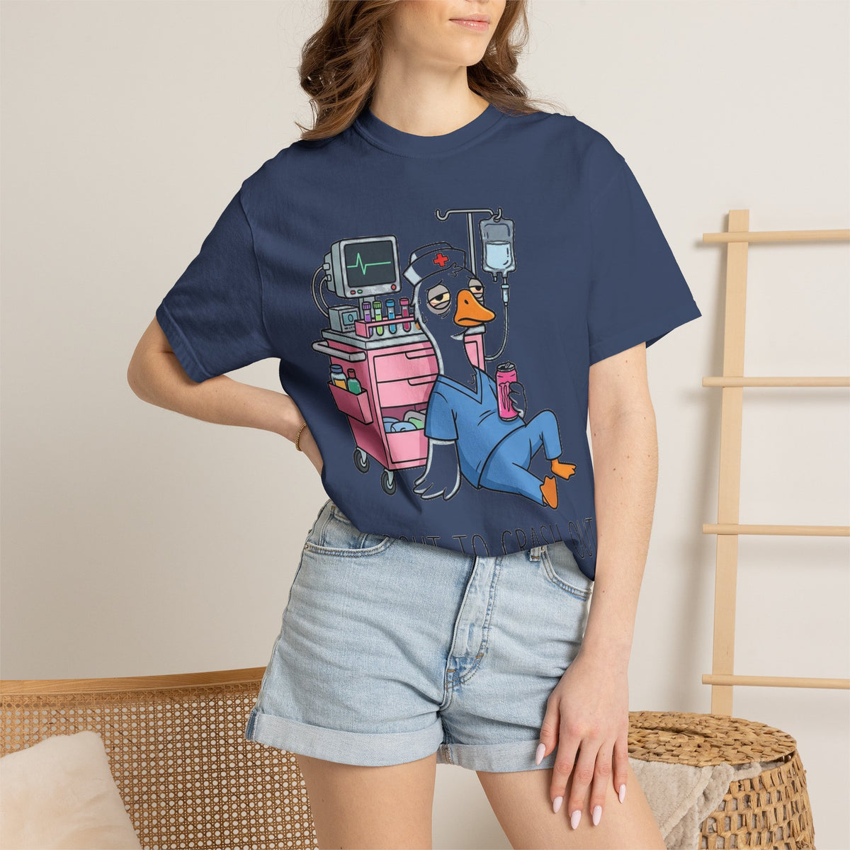 I'm About To Crash Out Shirt, Funny Night Shift Goose Nurse Tee, Burnt Out RN Shirt, Nurse Gift
