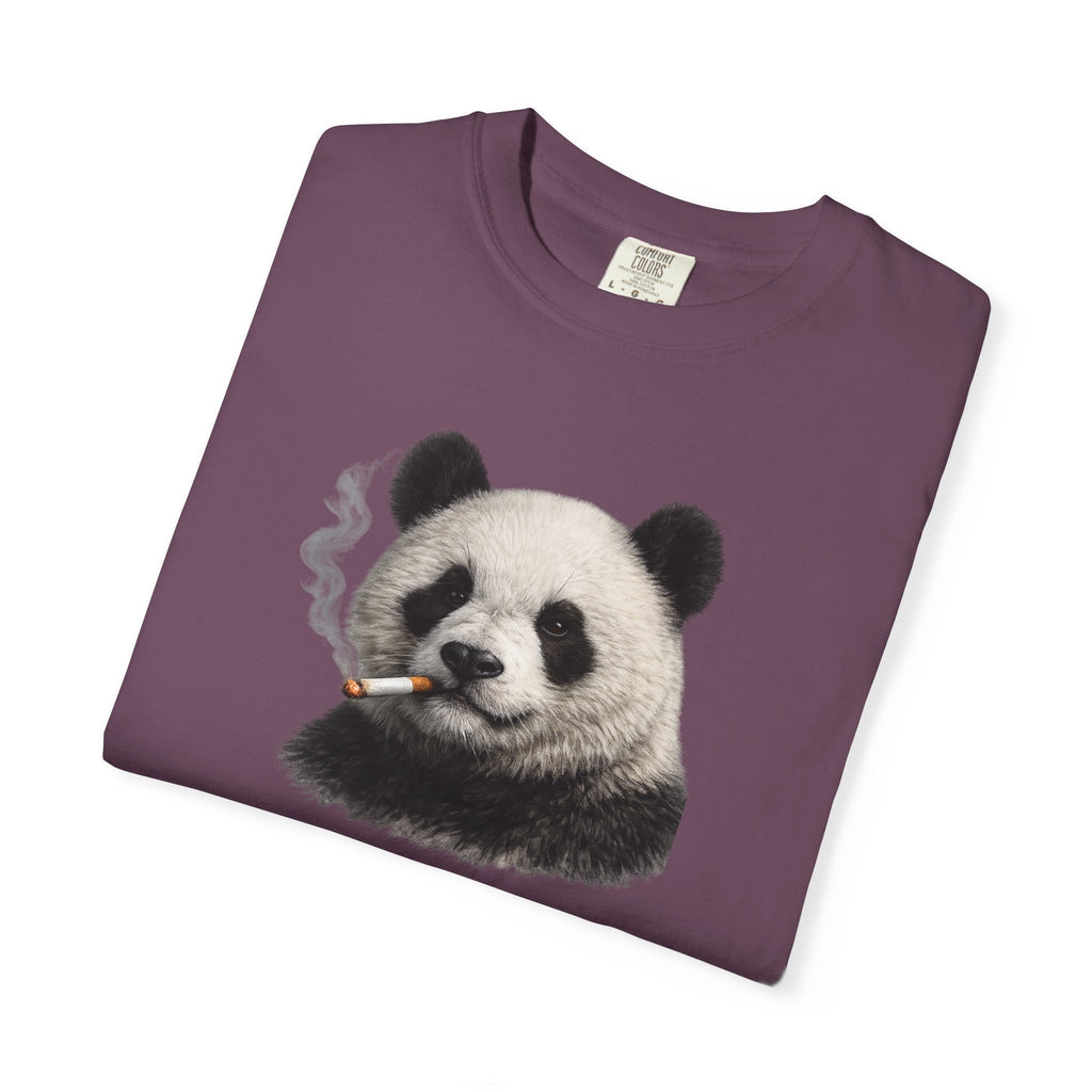 Smoky Panda Tee — Graphic Panda Smoking Design T-Shirt