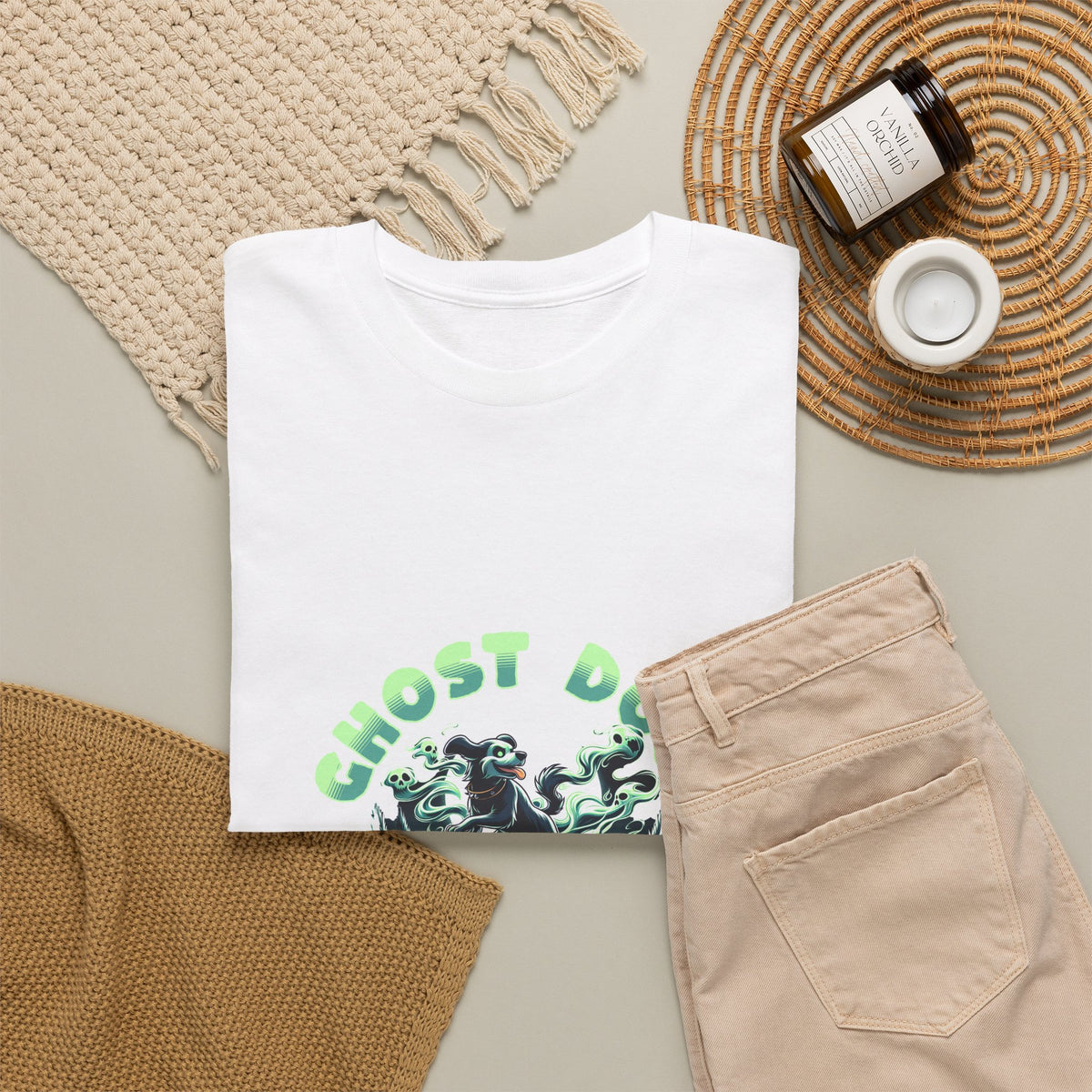 Bark After Dark Ghost Dog T-Shirt | Funny Skateboarding Pup Tee