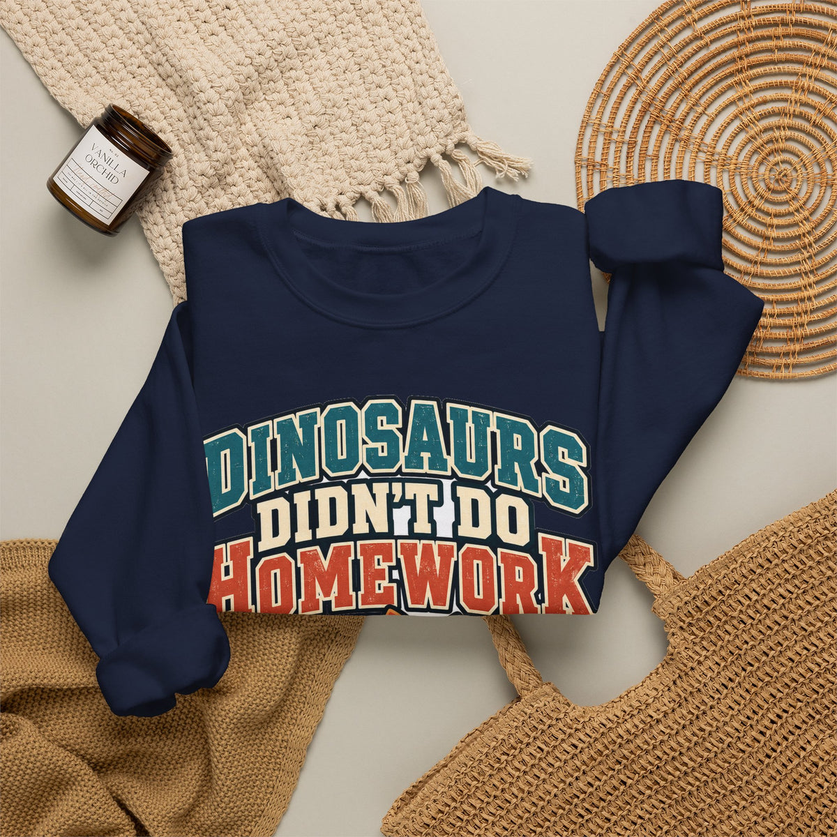 funny teacher Sweatshirt Dinosaurs Didn't Do Homework Sweatshirt, Funny Graphic Sweatshirt,