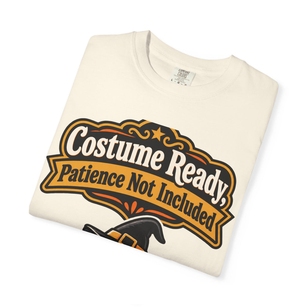 Costume Ready, Patience Not Included Halloween Shirt, Funny Black Cat Tee