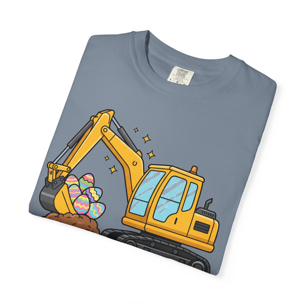 Eggs-Cavator Big Digger Shirt, Easter Excavator Tee, Construction Easter Shirt, Kids Easter Gift