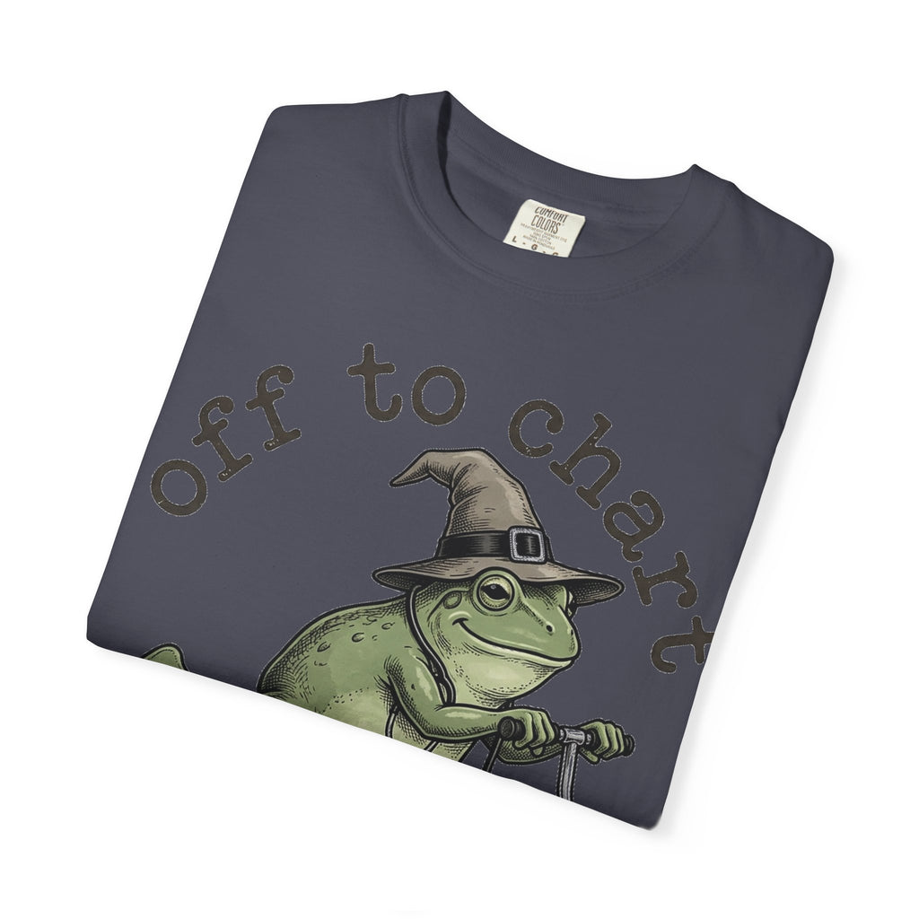 Off To Chart Etched Frog Shirt, Vintage Nurse Frog Scooter Tee, Charting Humor Shirt, RN Gift
