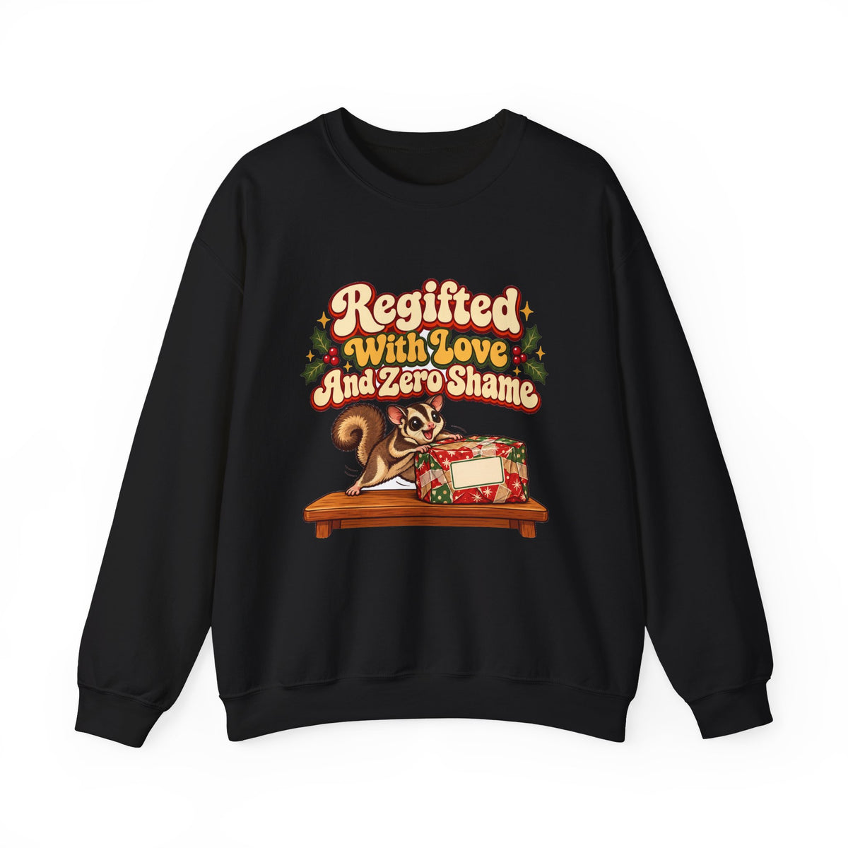Funny White Elephant Sweatshirt Regifted With Love And Zero Shame Shirt, Funny Holiday Gift Tee, Christmas Gift Idea