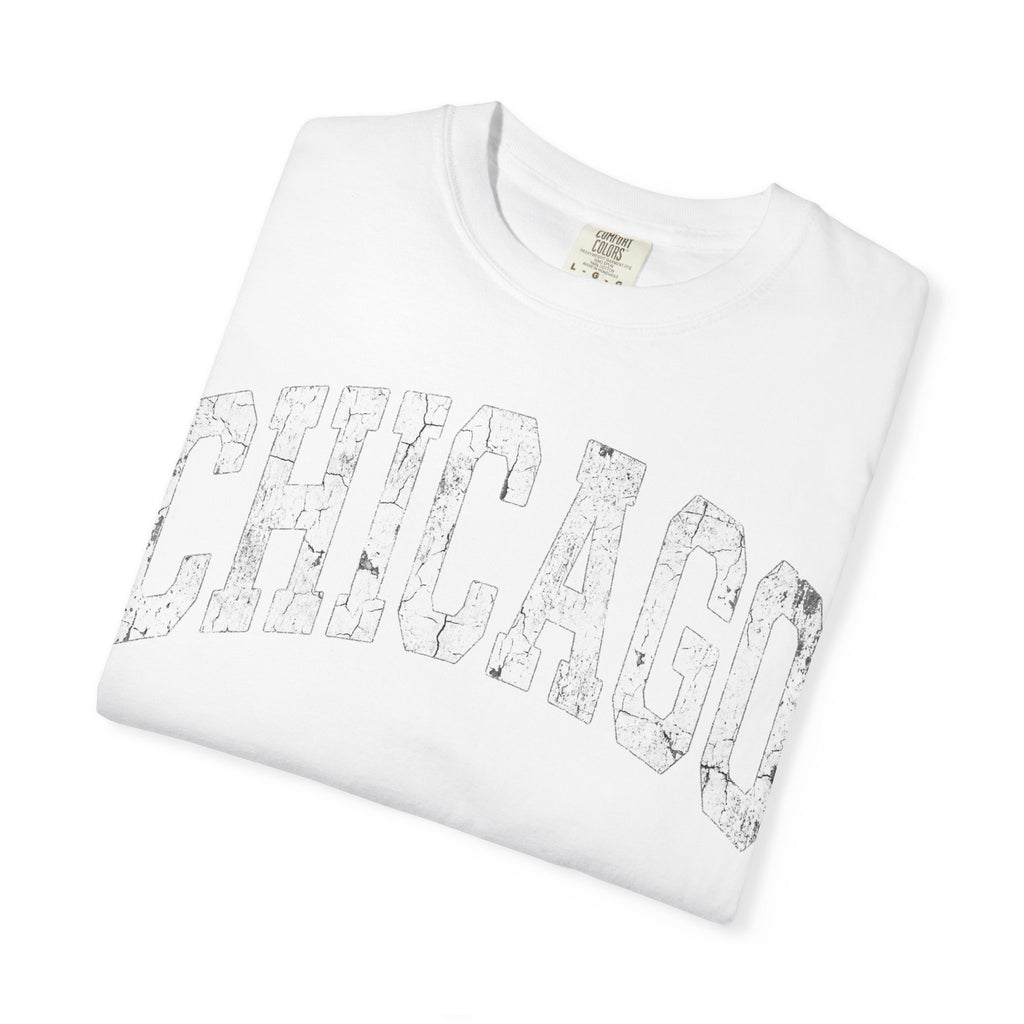 Chicago Vintage Shirt, Distressed Varsity Chicago Tee, Illinois Home City Shirt, Chicago Gift