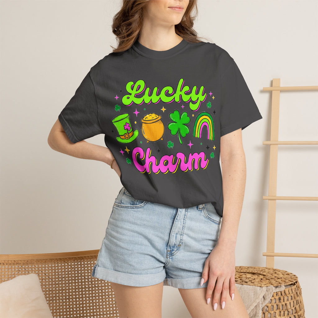 Lucky Charm Shirt, Retro St Patricks Day Doodle Tee, Pot Of Gold Rainbow Shirt, Irish Gift