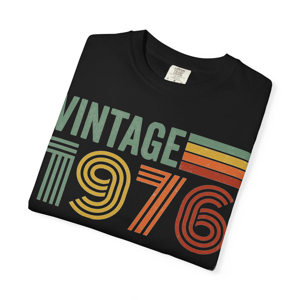 Vintage 1976 Wide Shirt, Retro Striped Birth Year Tee, 50th Birthday Shirt, 1976 Gift