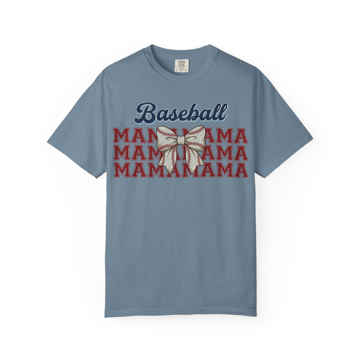 Baseball Mama Shirt, Stacked Varsity Mama Tee, Baseball Bow Mom Shirt, Game Day Baseball Mom Gift
