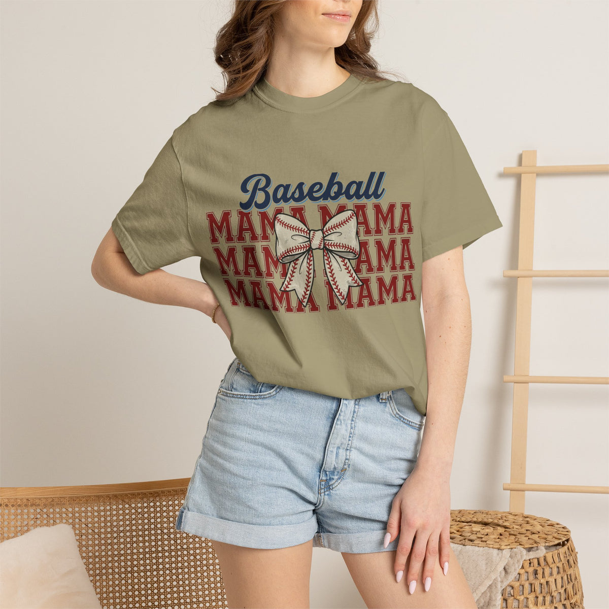 Baseball Mama Three Row Shirt, Varsity Repeat Mama Tee, Baseball Bow Mom Shirt, Little League Gift
