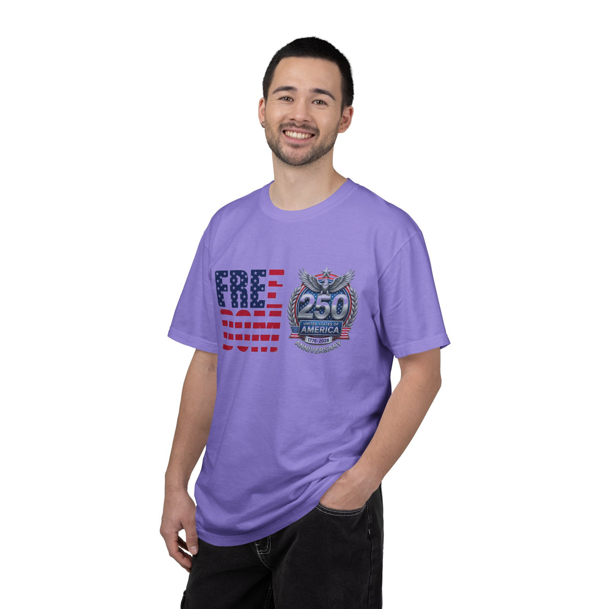 Freedom 250 Stacked Shirt, America Semiquincentennial Crest Tee, Patriotic 1776-2026 Shirt, July 4th Gift