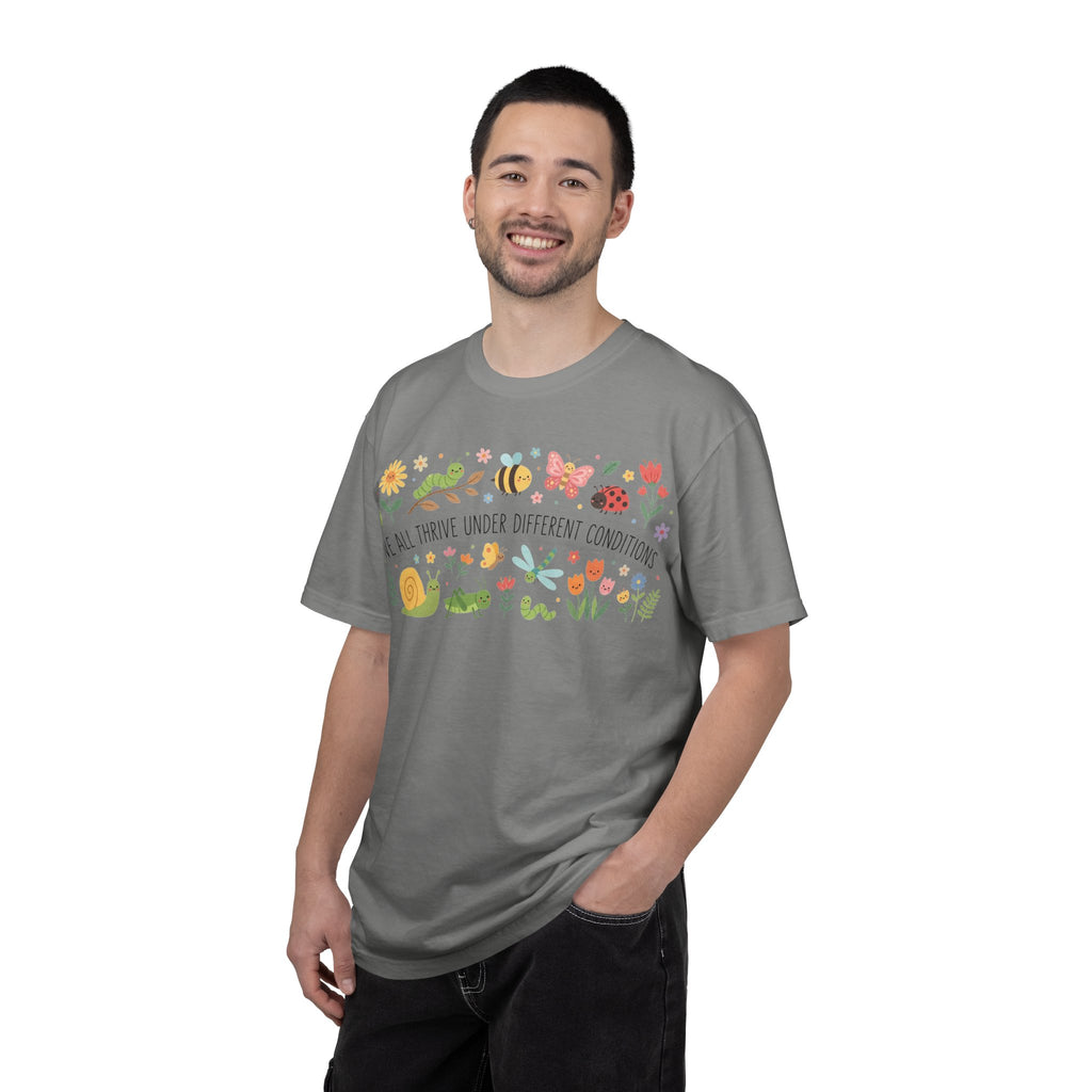 We All Thrive Under Different Conditions Shirt, Neurodiversity Garden Tee, Inclusion Teacher Shirt, SPED Gift