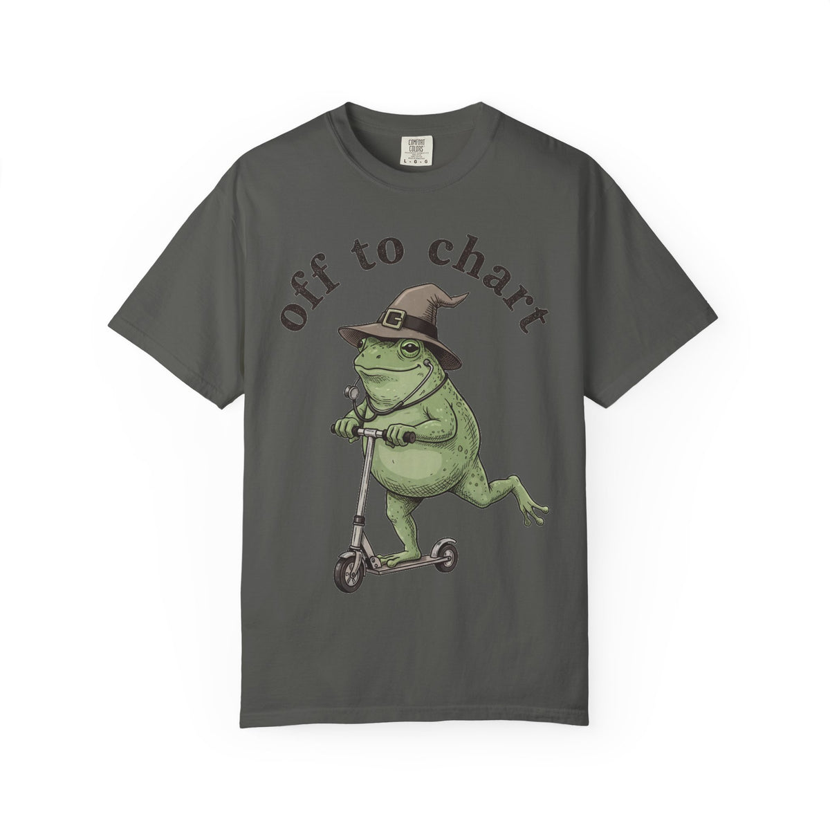 Off To Chart Shirt, Witch Hat Frog Nurse Scooter Tee, Funny Charting RN Shirt, Nurse Gift