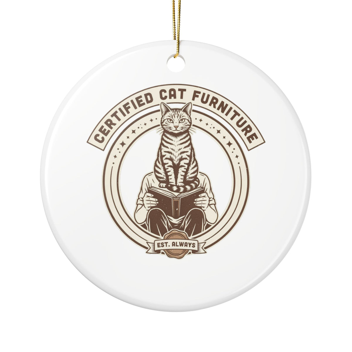 Certified Cat Furniture Ornament, Funny Cat Mom Cat Dad Gift, Cat Lover Christmas Gift, Christmas Ornament 2026