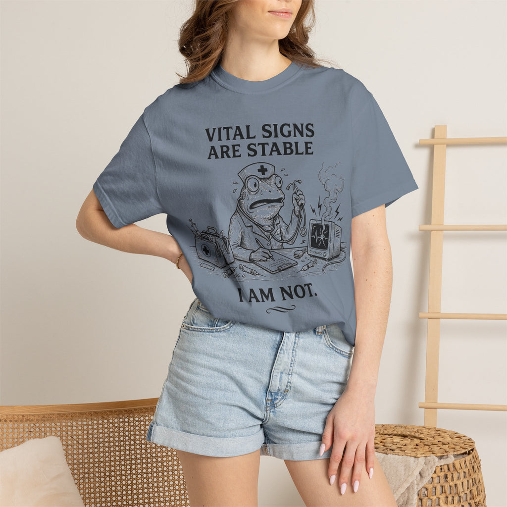 Vital Signs Are Stable I Am Not Shirt, Funny Nurse Frog Tee, Burnt Out RN Shirt, Night Shift Gift