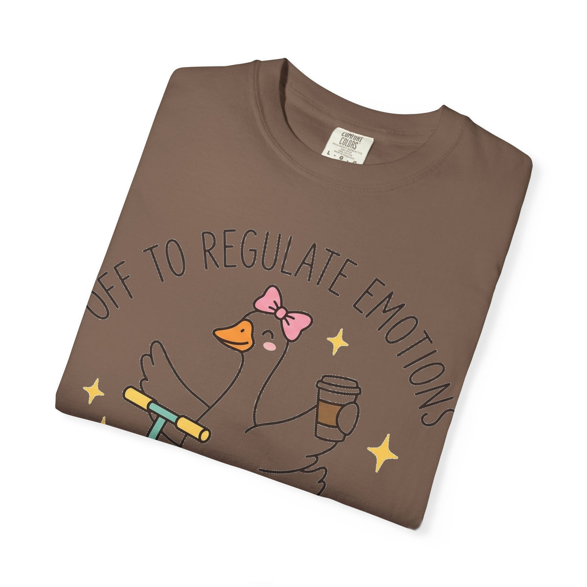 Off To Regulate Emotions Shirt, Funny Therapy Goose Scooter Tee, Mental Health Humor Shirt, Therapist Gift