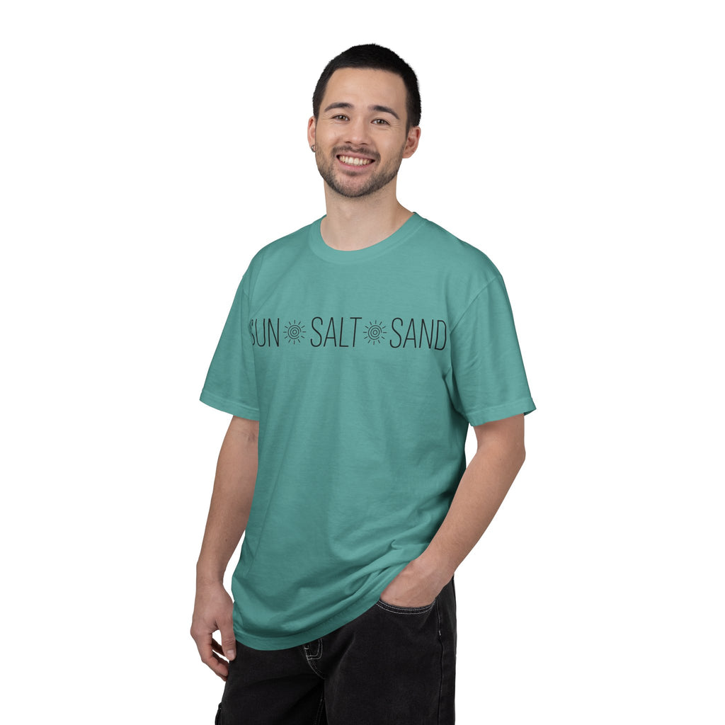 Sun Salt Sand Shirt, Minimal Coastal Typography Tee, Simple Beach Shirt, Summer Gift