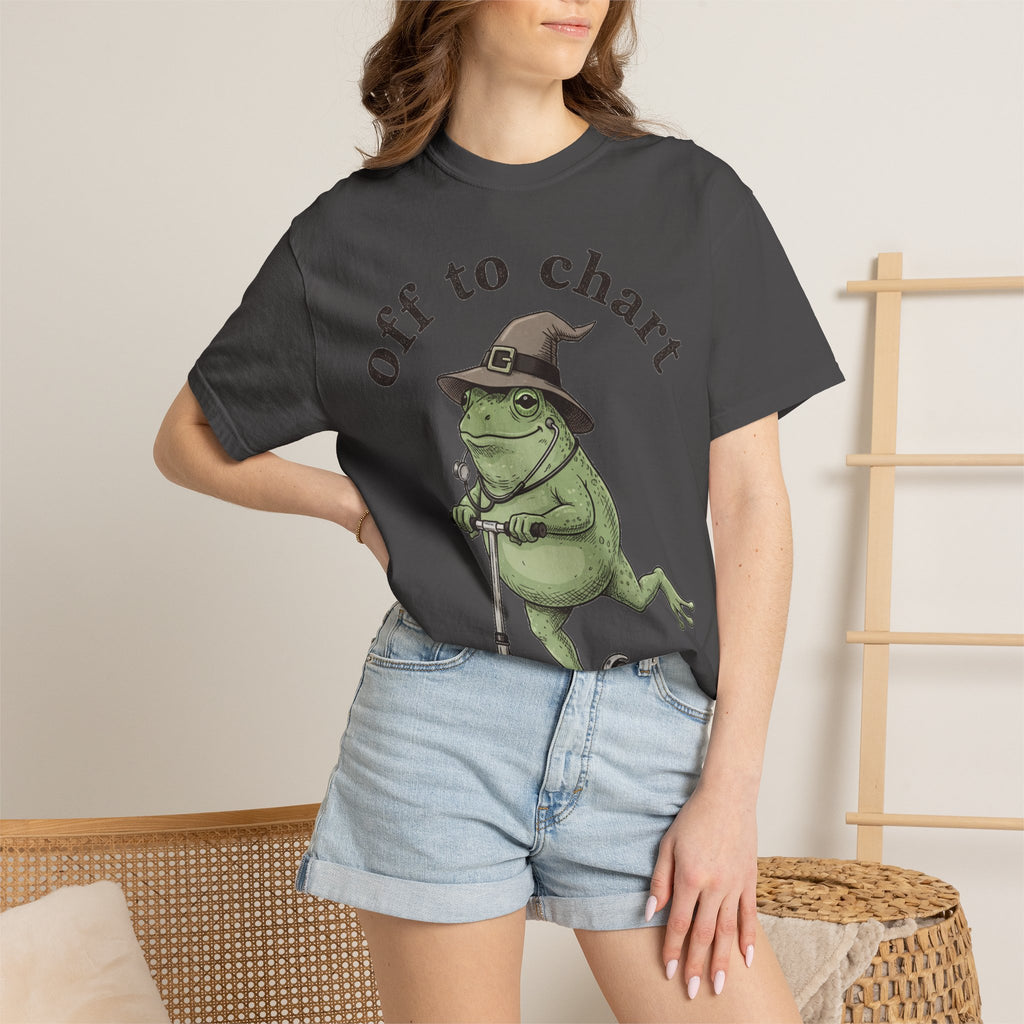 Off To Chart Shirt, Witch Hat Frog Nurse Scooter Tee, Funny Charting RN Shirt, Nurse Gift