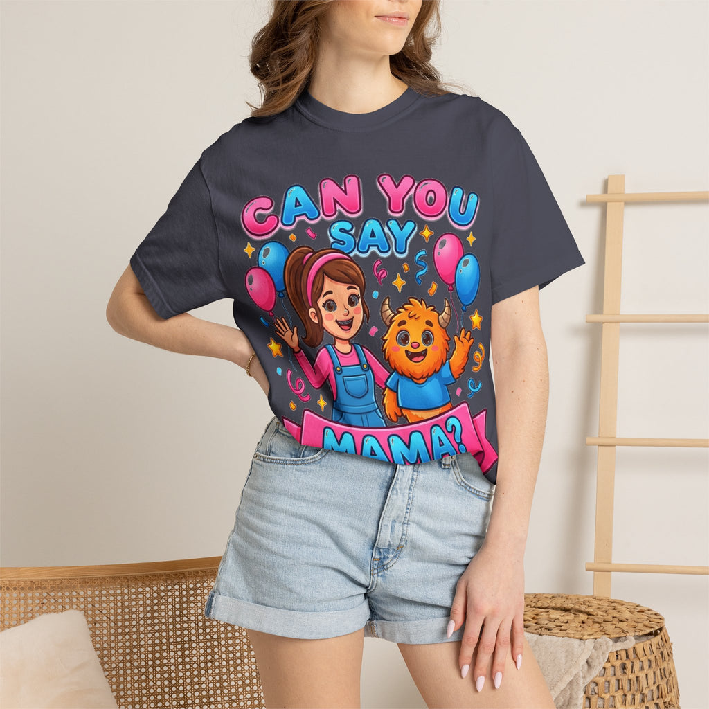 Can You Say Mama Shirt, Funny First Word Tee, Cute Monster Birthday Shirt, New Mom Gift
