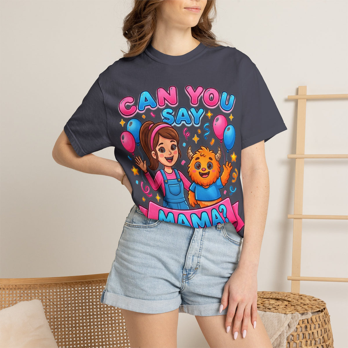 Can You Say Mama Shirt, Funny First Word Tee, Cute Monster Birthday Shirt, New Mom Gift
