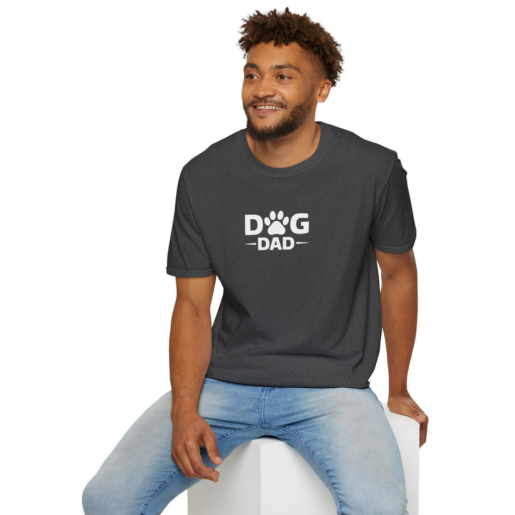 Dog Dad T-Shirt — Paw Print Graphic Tee for Pet Owners