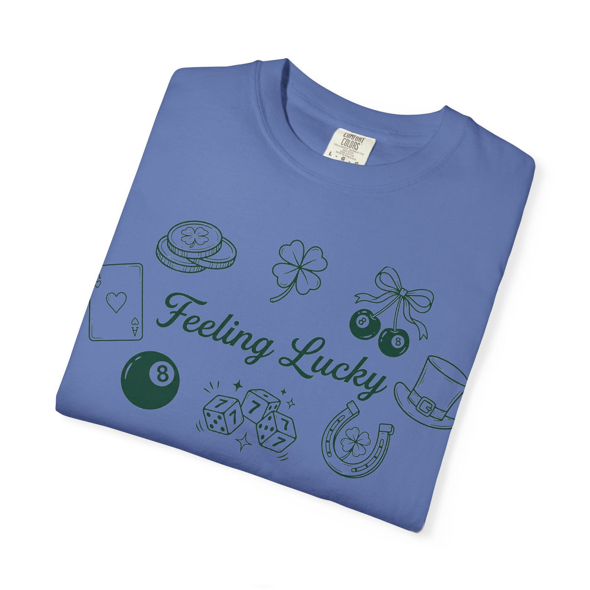 Feeling Lucky Wide Charms Shirt, St Patricks Clover Dice Tee, Green Luck Shirt, Irish Gift