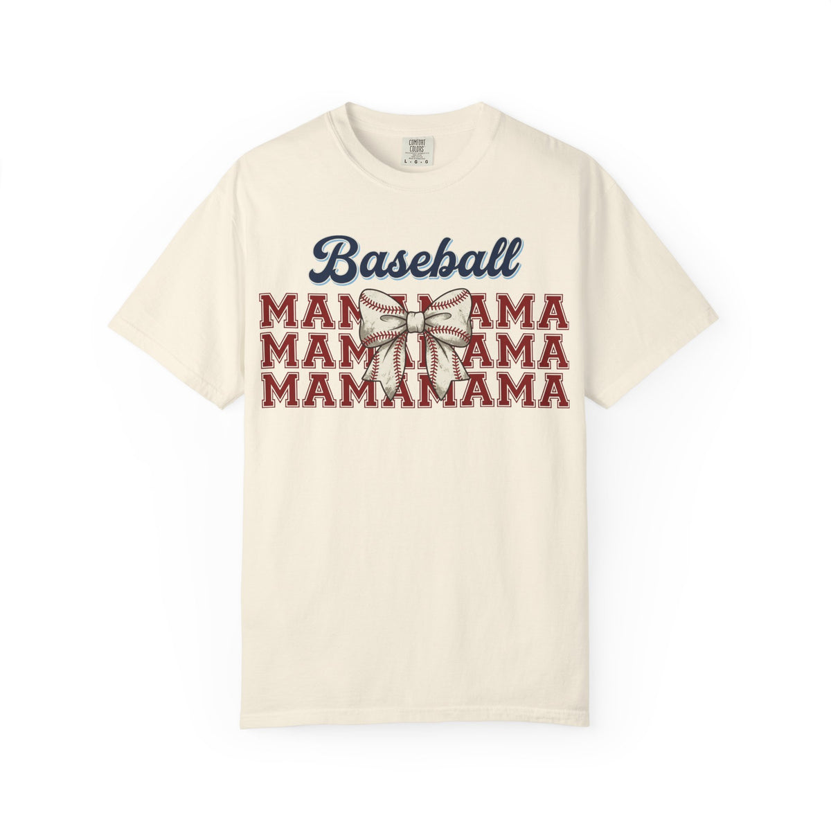 Baseball Mama Shirt, Stacked Varsity Mama Tee, Baseball Bow Mom Shirt, Game Day Baseball Mom Gift