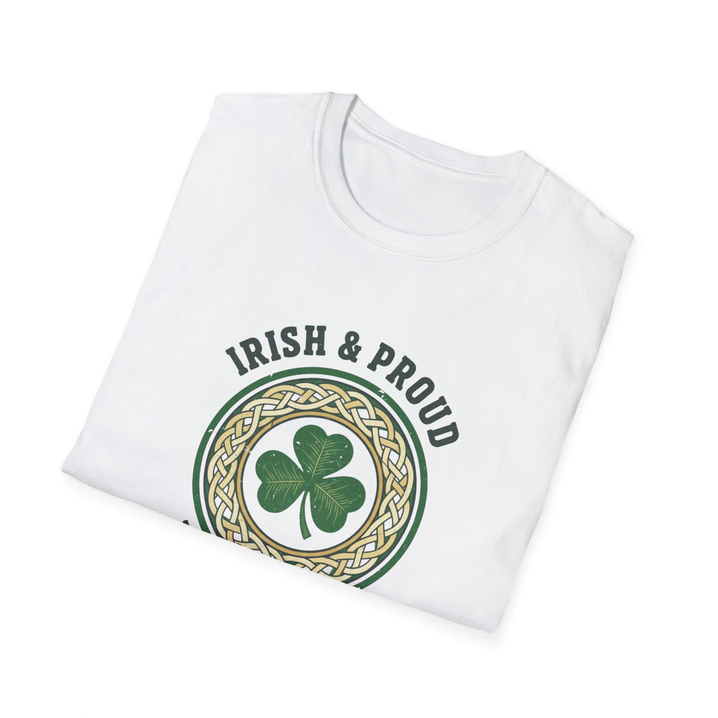 Irish & Proud Shamrock T-Shirt — Celtic Crest St. Patrick’s Day Tee