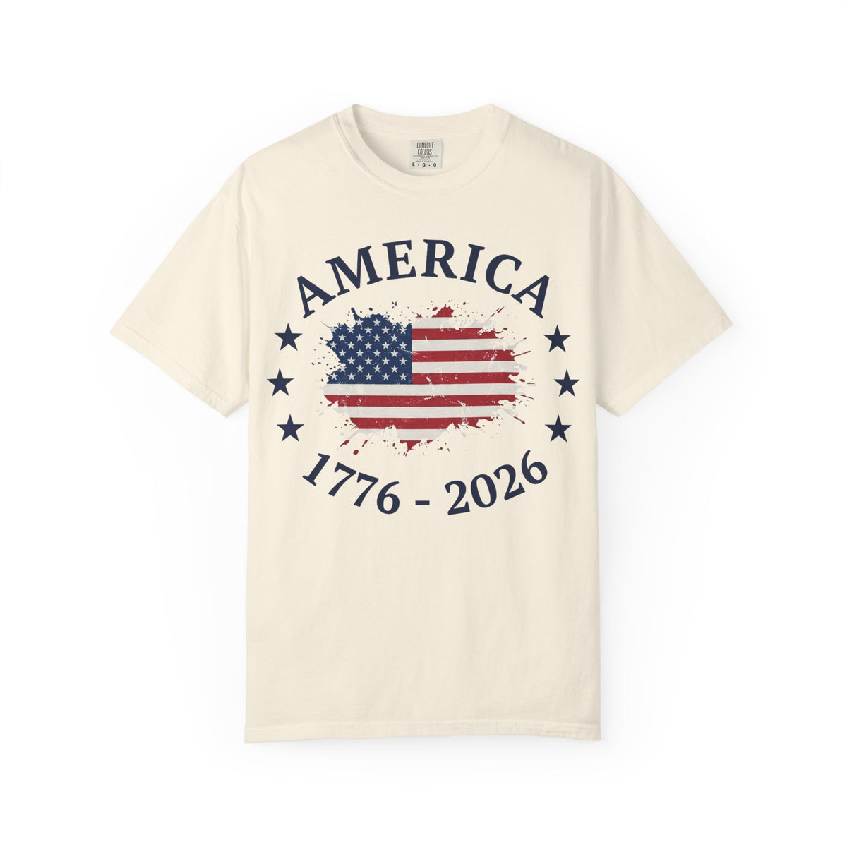 America 1776 2026 Shirt, Distressed Flag Oval Tee, Patriotic 250th Anniversary Shirt, Fourth Of July Gift