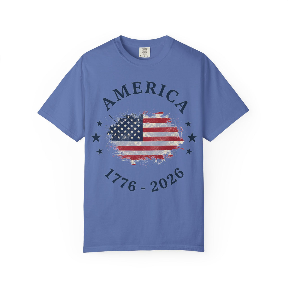 America 1776 2026 Arched Shirt, Vintage Flag Splash Tee, Patriotic Americana Shirt, Independence Day Gift