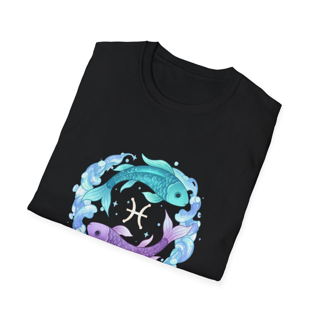 Pisces Zodiac Fish T-Shirt — Watercolor Pisces Symbol Tee