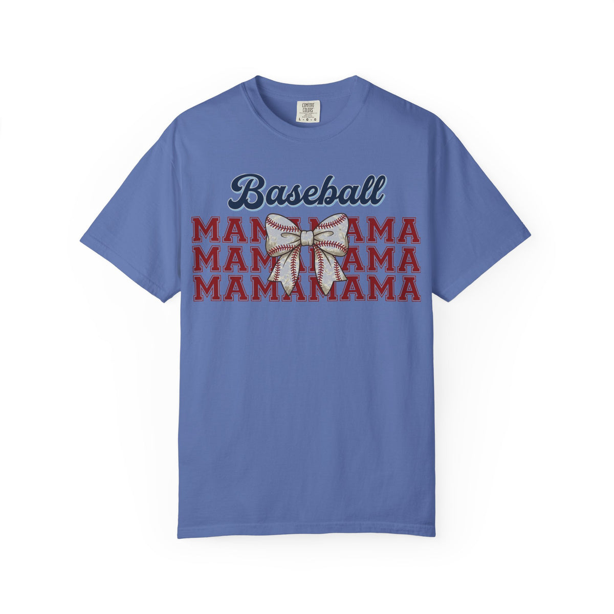 Baseball Mama Shirt, Stacked Varsity Mama Tee, Baseball Bow Mom Shirt, Game Day Baseball Mom Gift