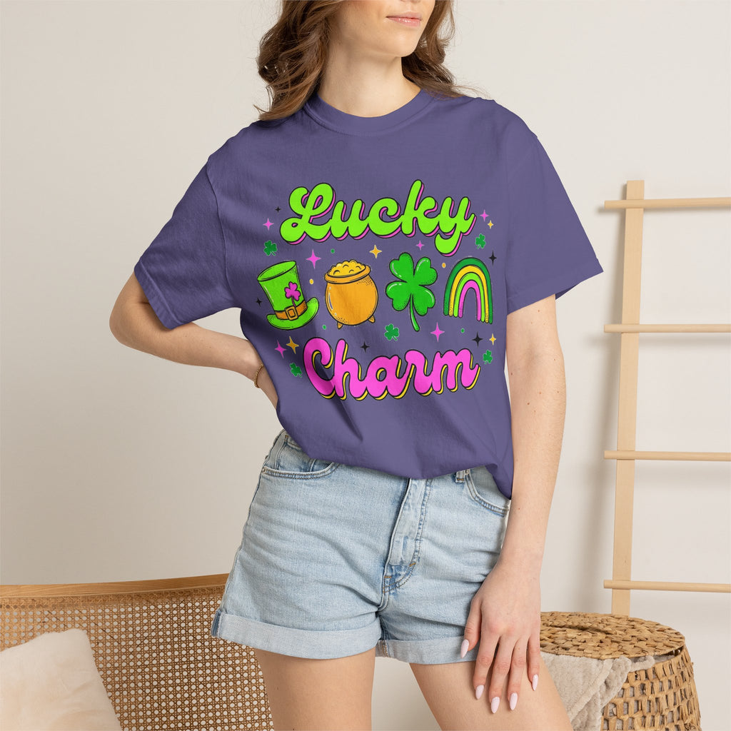Lucky Charm Shirt, Retro St Patricks Day Doodle Tee, Pot Of Gold Rainbow Shirt, Irish Gift