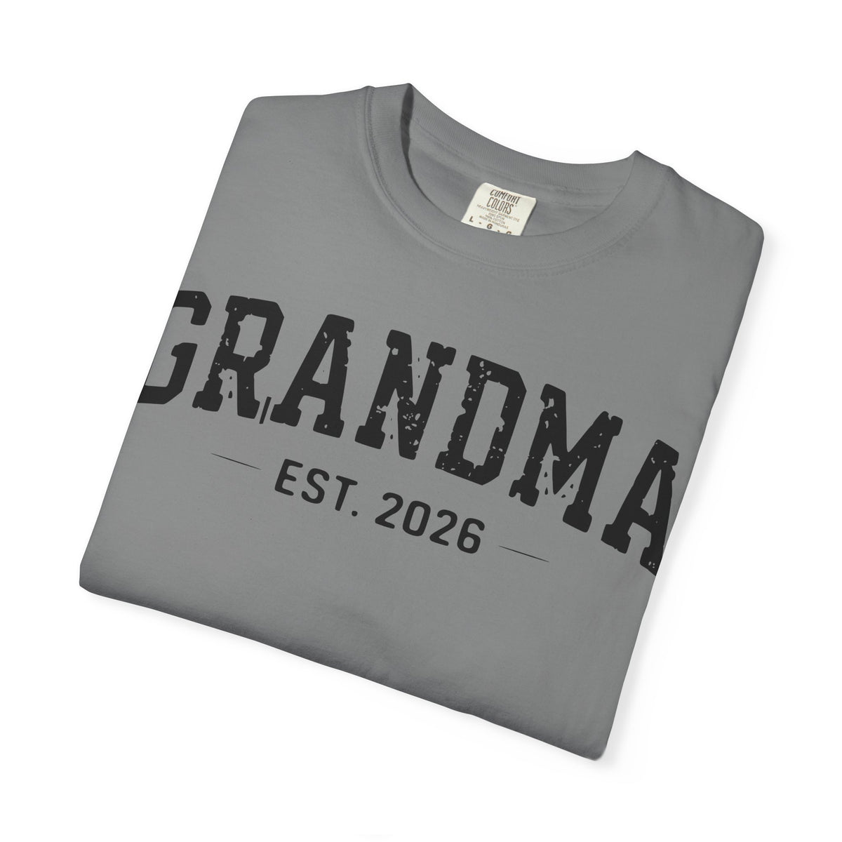 Grandma Est 2026 Shirt, Distressed Varsity New Grandma Tee, Pregnancy Announcement Shirt, Grandma Gift
