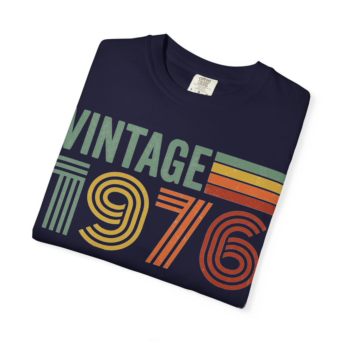 Vintage 1976 Wide Shirt, Retro Striped Birth Year Tee, 50th Birthday Shirt, 1976 Gift