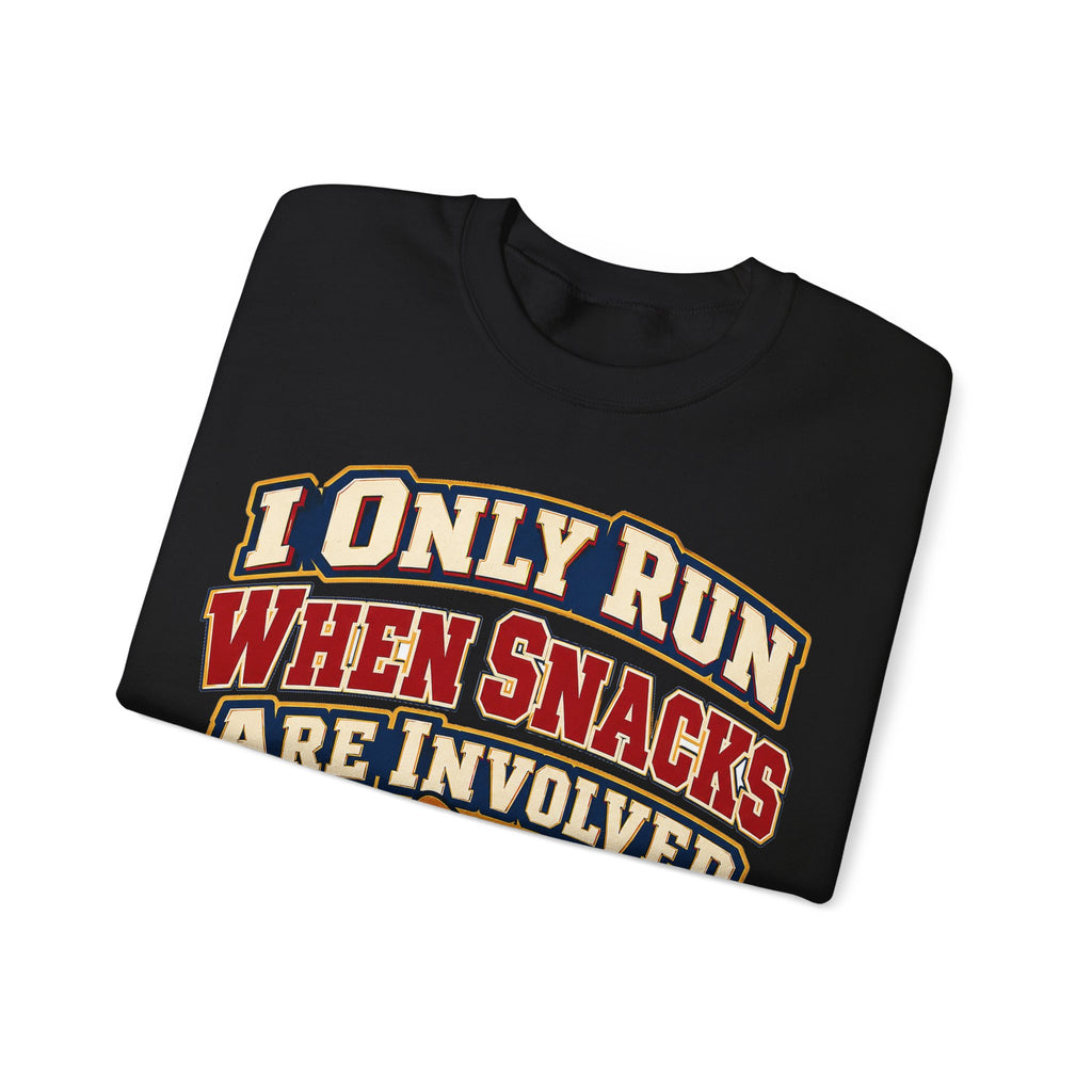 Funny Gym Sweatshirt I Only Run When Snacks Are Involved Corgi Sweatshirt, Funny Running Gift