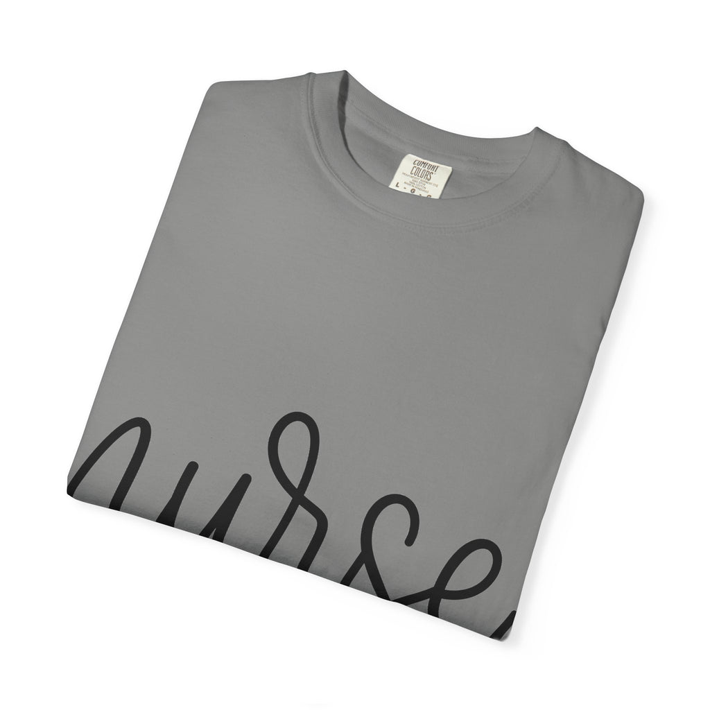 Nurse Script Shirt, Hand Lettered Nurse Heart Tee, Minimal RN Shirt, Nurse Gift